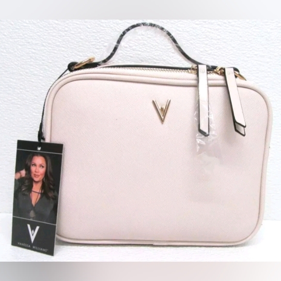 Vanessa Williams Handbags - Vanessa Williams Lush Saffiano Leather Crossbody Camera Bag Off White NWT $99